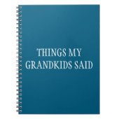 祖父母が笑った孫の面白い発言 ノートブック (正面)