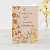 祖父母が紅葉に感謝 カード (黄色い花)