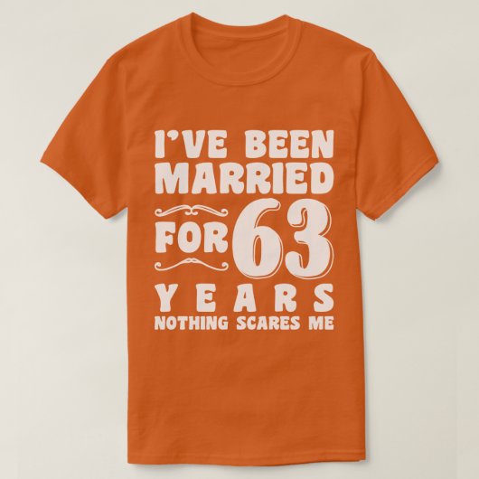 祖父母ってかっこいい　私は63年間結婚してる Tシャツ (デザイン正面)