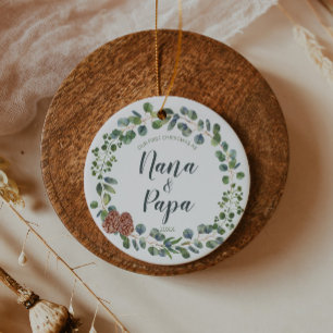 祖父母としてのカスタマイズ可能なニックネームのクリスマス セラミックオーナメント