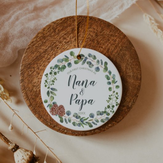 祖父母としてのカスタマイズ可能なニックネームのクリスマス セラミックオーナメント