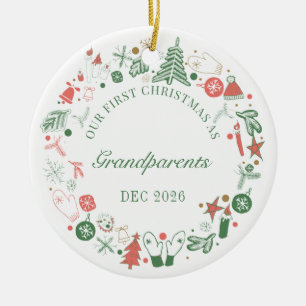 祖父母としてのクリスマス セラミックオーナメント