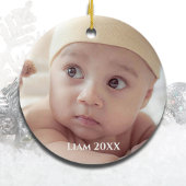 祖父母としてのミニマル初めてのクリスマス セラミックオーナメント