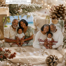 祖父母としての初めてのクリスマス2枚の写真