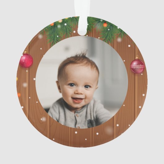 祖父母としての我々の初めてのクリスマスは現実的だ オーナメント (裏面)