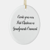 祖父母として独自の初めてのクリスマスを作成する セラミックオーナメント (右)