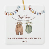 祖父母として1年目のベビー セラミックオーナメント (正面)
