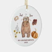 祖父母として1年目の写真bohoミニマリストなし セラミックオーナメント (右)