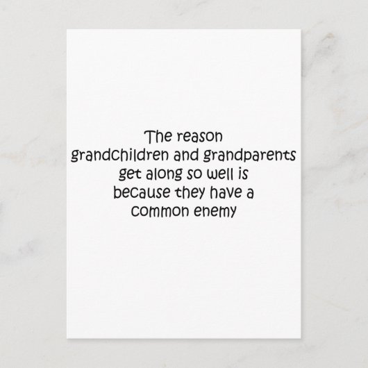 祖父母と孫の名言 ポストカード (正面)