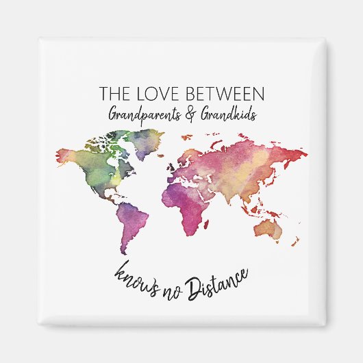 祖父母と孫の愛 マグネット (正面)