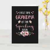 祖父母になる祖父母のおばあちゃん素晴らし カード (黄色い花)