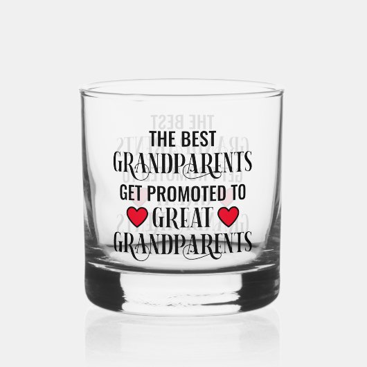 祖父母に昇進したトレンディー ウイスキーグラス (裏面)