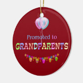 祖父母に昇進，お祝い セラミックオーナメント (左)