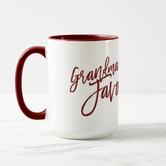 祖父母のおばあちゃんが孫お気に入りのを贈る マグカップ (左)
