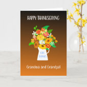 祖父母のために感謝する花束 カード (黄色い花)