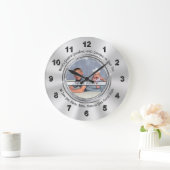 祖父母のためのパーソナライズな写真のギフト ラージ壁時計 (ホーム)