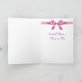 祖父母のための女の赤ちゃんの誕生の発表カード 案内状 (内部)