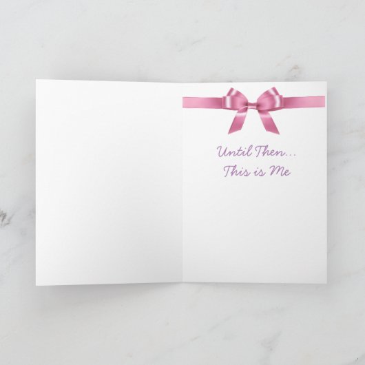 祖父母のための女の赤ちゃんの誕生の発表カード 案内状 (内部)