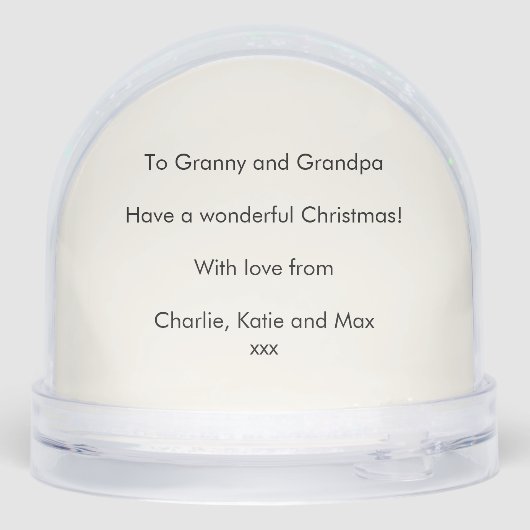 祖父母のための孫の写真 – クリスマス (裏面)