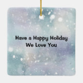 祖父母のための森のクリスマス セラミックオーナメント (裏面)