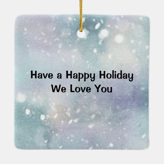 祖父母のための森のクリスマス セラミックオーナメント (裏面)