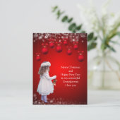 祖父母のための甘いクリスマスカード ポストカード (スタンド正面)