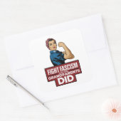 祖父母のようにファシズムと戦う スクエアシール (封筒)