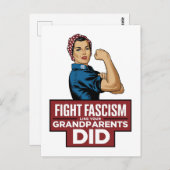 祖父母のようにファシズムと戦う ポストカード (正面/裏面)