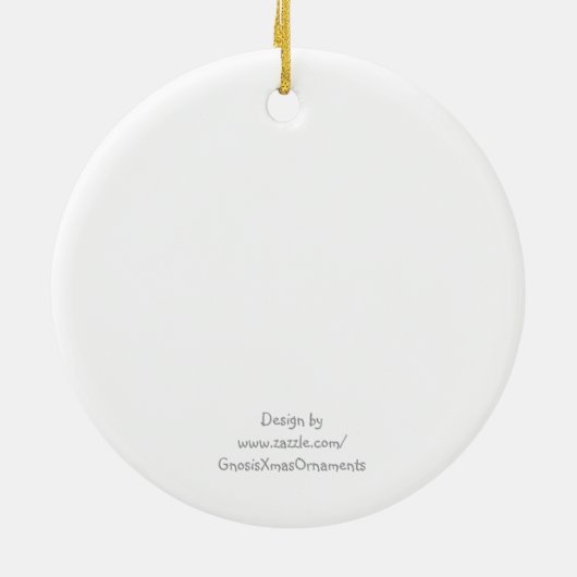 祖父母のクリスマスのヒイラギとして初めてのクリスマス セラミックオーナメント (裏面)