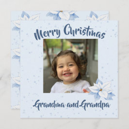 祖父母のクリスマスフォトフローラ挨拶