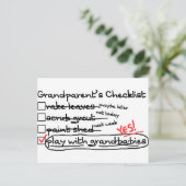 祖父母のチェックリスト ポストカード (スタンド正面)