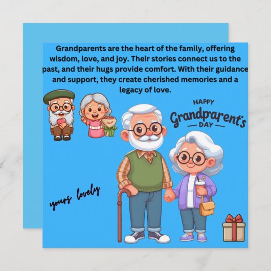 祖父母のデイカード (正面/裏面)
