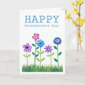 祖父母のデイカード – フラワーパワー カード (黄色い花)