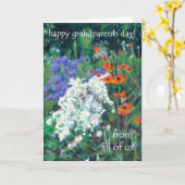 祖父母のデイカード – 私たち全員から – Poppies カード (黄色い花)