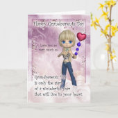 祖父母のデイカード – Hearのかわいい小さな女の子 カード (黄色い花)