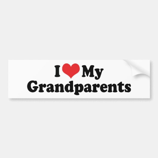 祖父母のバンパーステッカーが大好き バンパーステッカー (正面)
