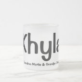 祖父母のマグカップに愛される フロストグラスマグカップ (中央)