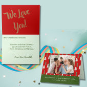 祖父母の両親へのクリスマスの挨拶 カード