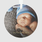 祖父母の写真として私達の初めてのクリスマス オーナメント (裏面)