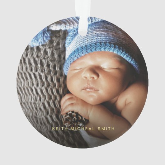 祖父母の写真として私達の初めてのクリスマス オーナメント (裏面)