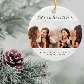 祖父母の写真の孫 セラミックオーナメント