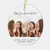 祖父母の写真の孫 セラミックオーナメント (左)