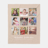 祖父母の写真ギフト – Peach フリースブランケット (正面)