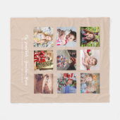 祖父母の写真ギフト – Peach フリースブランケット (正面(横))