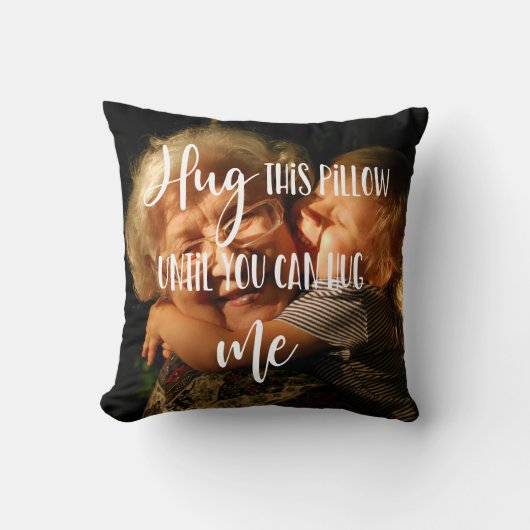 祖父母の写真ハグのためのクリスマスプレゼント クッション (正面)