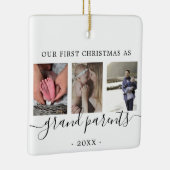 祖父母の写真数々の初めてのクリスマス セラミックオーナメント (右)