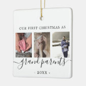 祖父母の写真数々の初めてのクリスマス セラミックオーナメント (左)