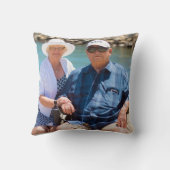 祖父母の写真記念贈パーソナライズされた与 クッション (裏面)