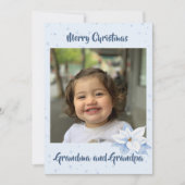 祖父母の写真 クリスマス 青 花柄 (正面)