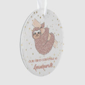 祖父母の初めてのクリスマス写真 オーナメント (正面)